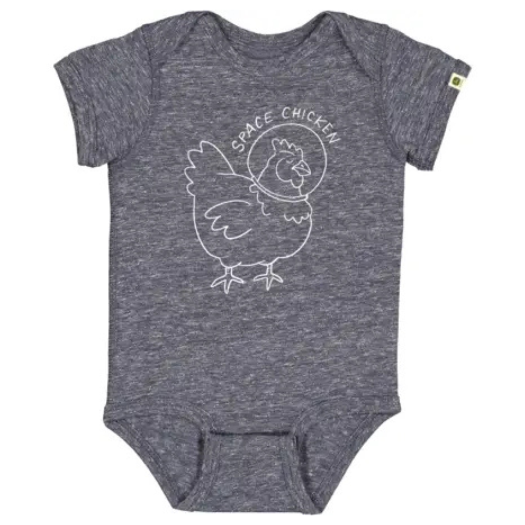 John Deere 'Space Chicken' Baby Grow