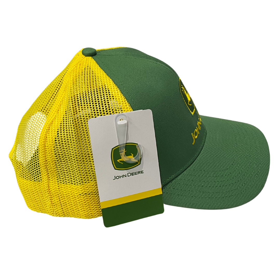 John Deere Green & Yellow Mesh Cap- Adult