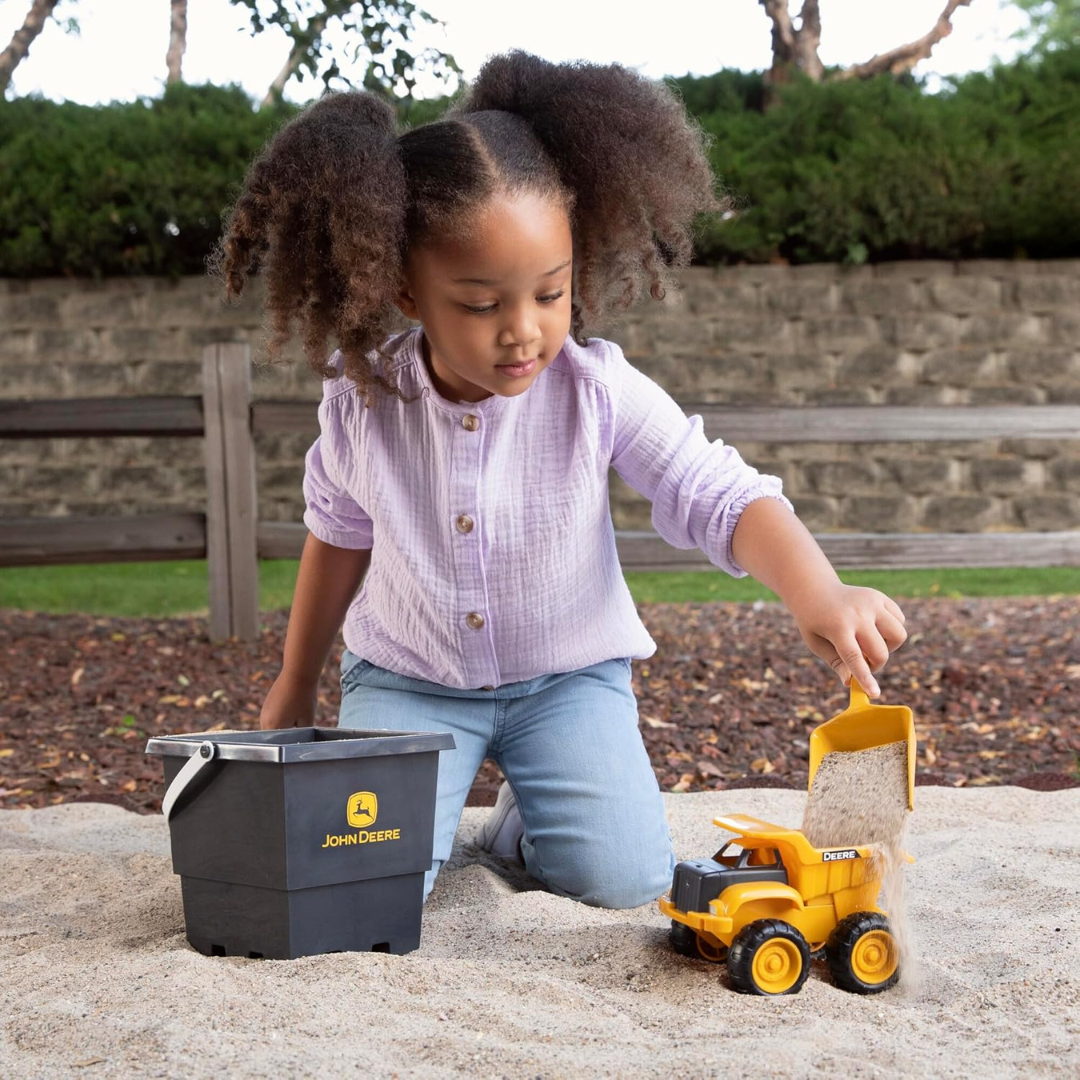 John Deere Sandbox Toy Set – Dump Truck, Bucket & Shovel