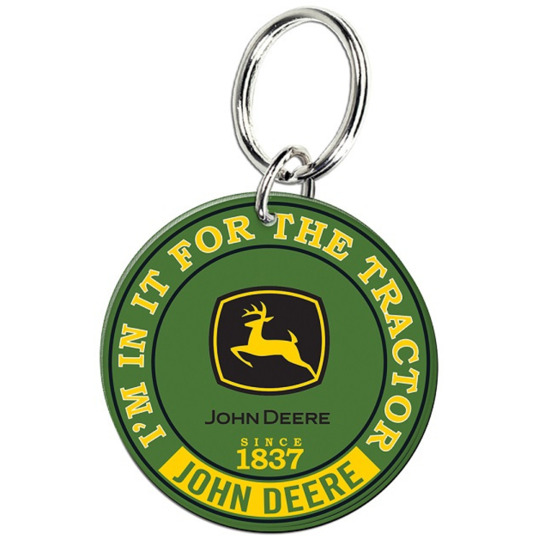 John Deere Round Logo Key Ring