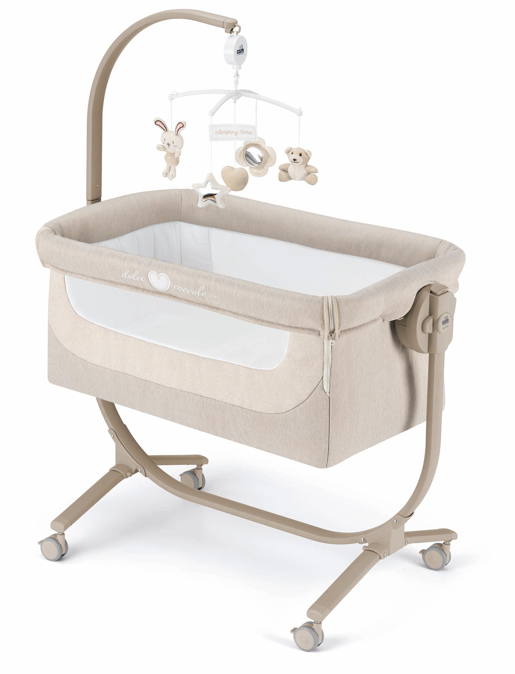 Cullami Co-Sleeper Crib Cot in brown cream - Safe and Comfortable Sleeping Space for Your Little One and available in South Africa