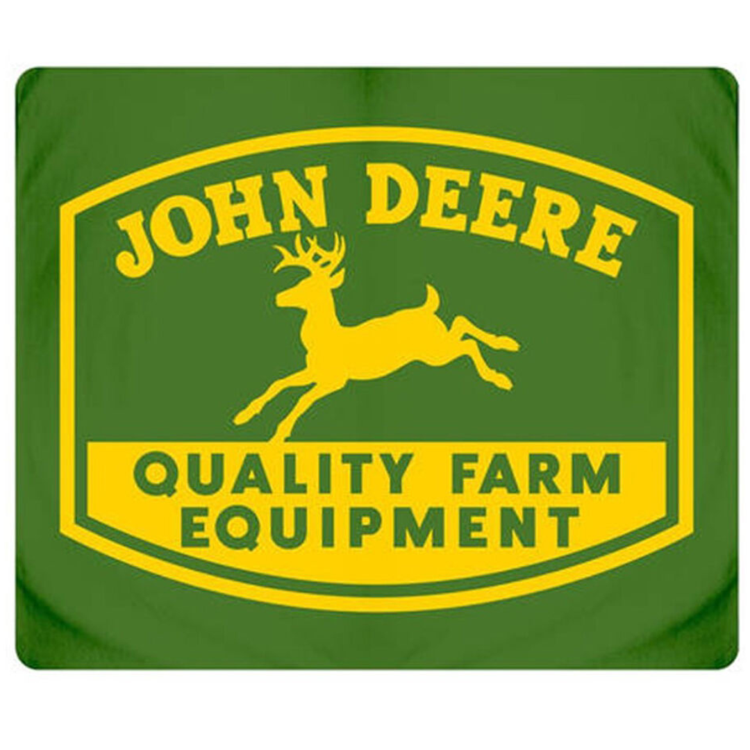 John Deere Vintage Logo Fleece Blanket