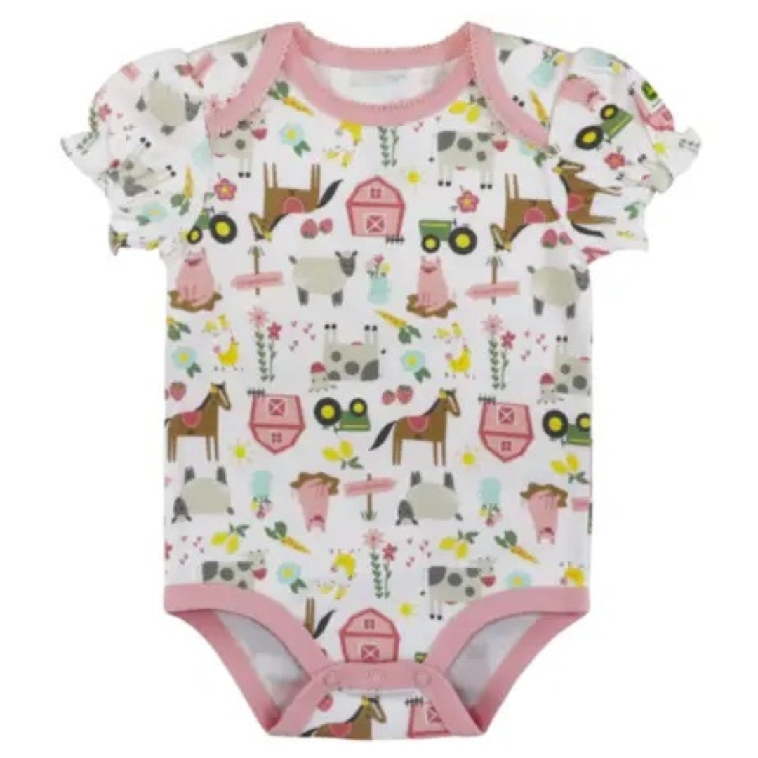 John Deere 'Horses Farmland' Babygrow