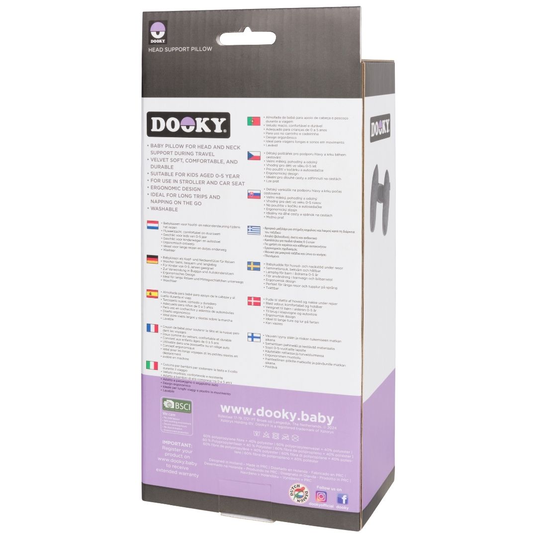 Dooky Head Support Pillow - Grey