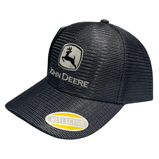 John Deere Black Reflective Cap - Adult