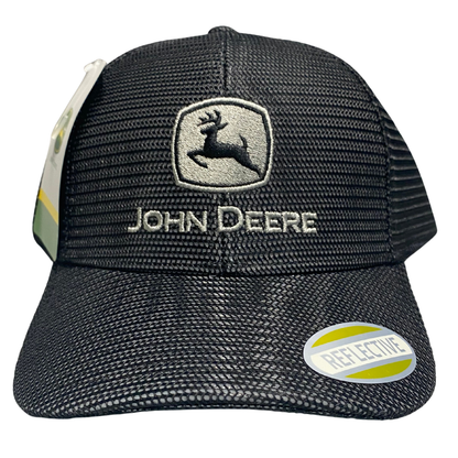 John Deere Black Reflective Cap - Adult