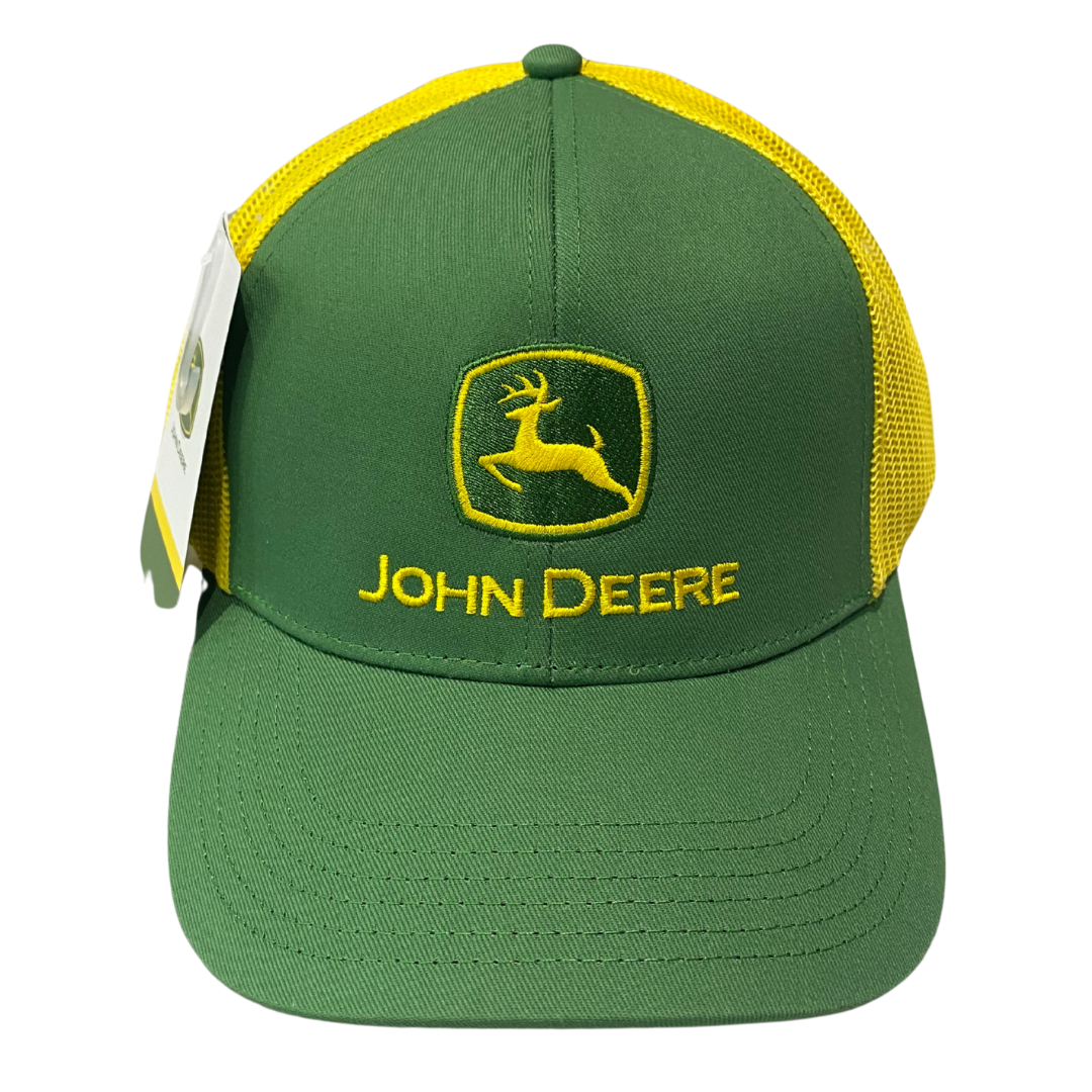 John Deere Green & Yellow Mesh Cap- Adult