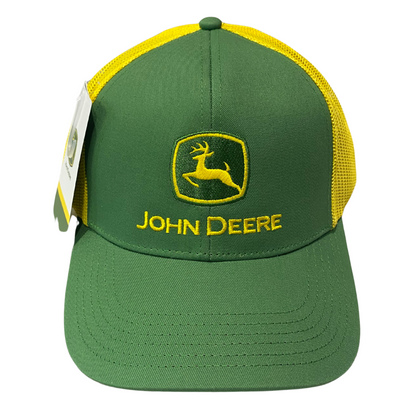 John Deere Green & Yellow Mesh Cap- Adult