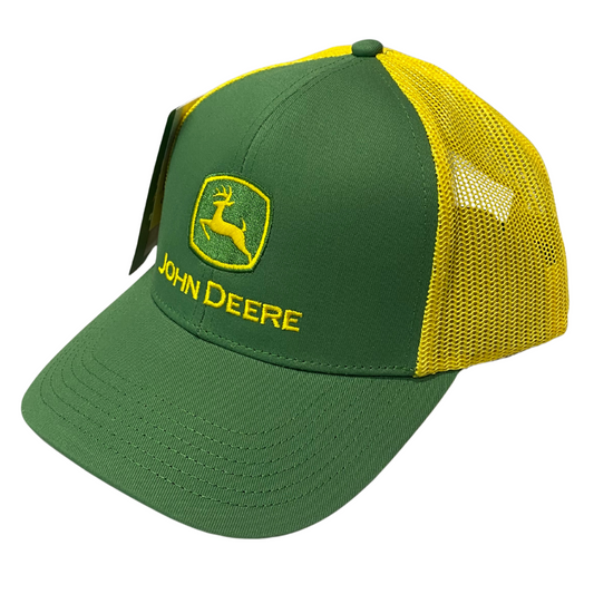 John Deere Green & Yellow Mesh Cap- Adult