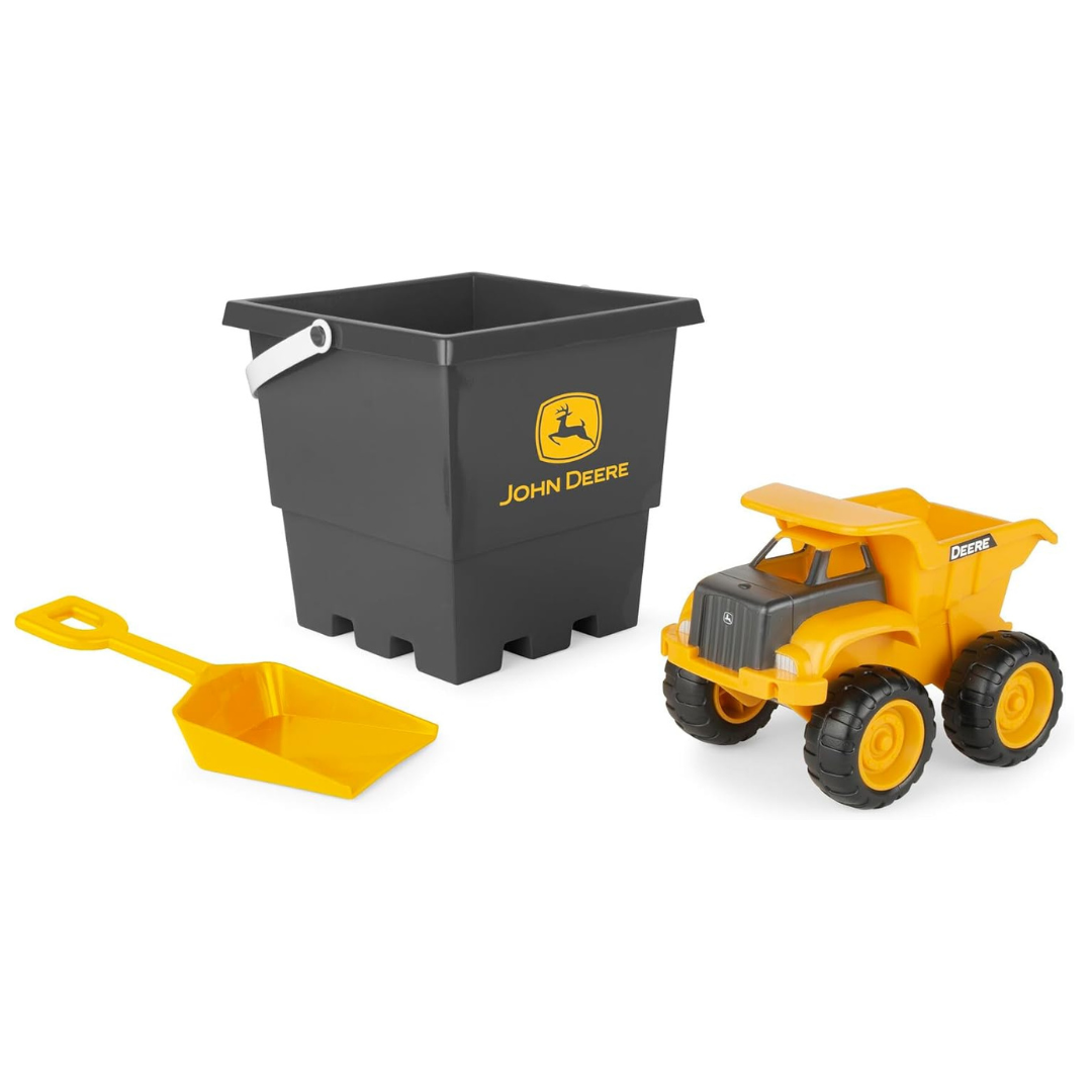 John Deere Sandbox Toy Set – Dump Truck, Bucket & Shovel
