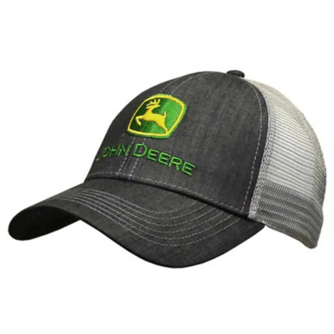 John Deere Charcoal & Grey Mesh Cap - Adult
