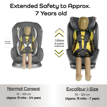 Excalibur Extended Harnessed i-Size Car Seat