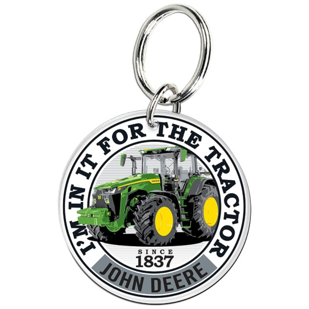 John Deere Round Tractor Key Ring