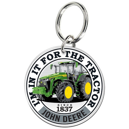 John Deere Round Tractor Key Ring