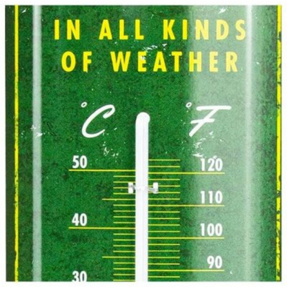 John Deere "In all kinds of weather" Thermometer