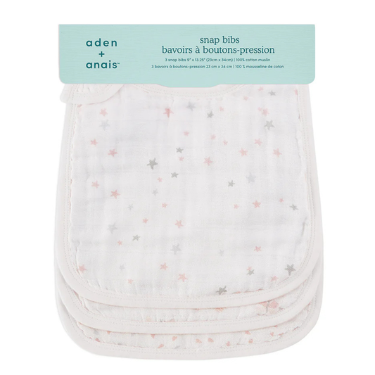 Aden+Anais 3 Pack Snap Bibs - Lovely