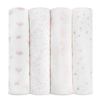 Aden+Anais 4 Pack Muslin Swaddles - Lovely Reverie