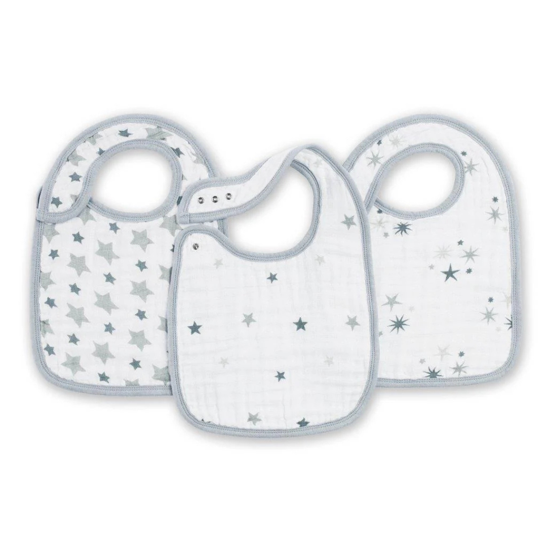 Aden+Anais 3 Pack Snap Bibs- Twinkle