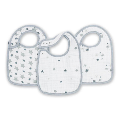 Aden+Anais 3 Pack Snap Bibs- Twinkle