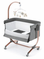 Load image into Gallery viewer, CAM Cullami Co-Sleeper Crib - Made in Italy, adjustable, with rocking function, includes melody mobile and mosquito net. Sold in South Africa with CB Baby.

