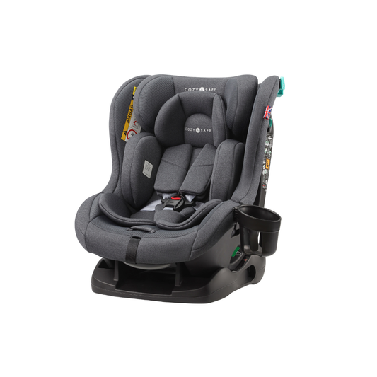 Cozy N Safe Fitzroy+ multi-stage car seat South Africa — seatbelt-fit i-Size seat from birth to 12 years, no ISOFIX required