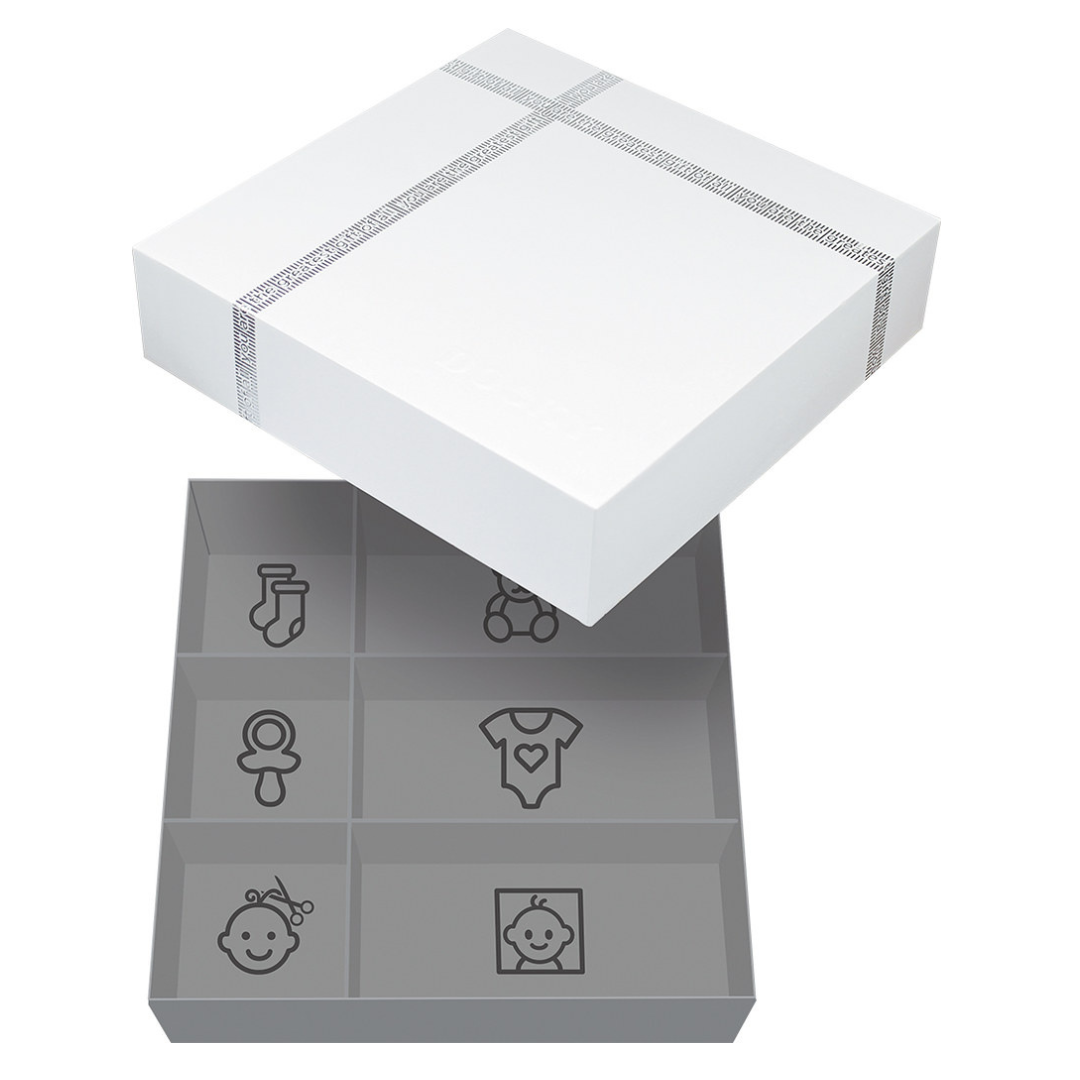 Dooky Gift Set - Triple Frame Handprint and Memory Box