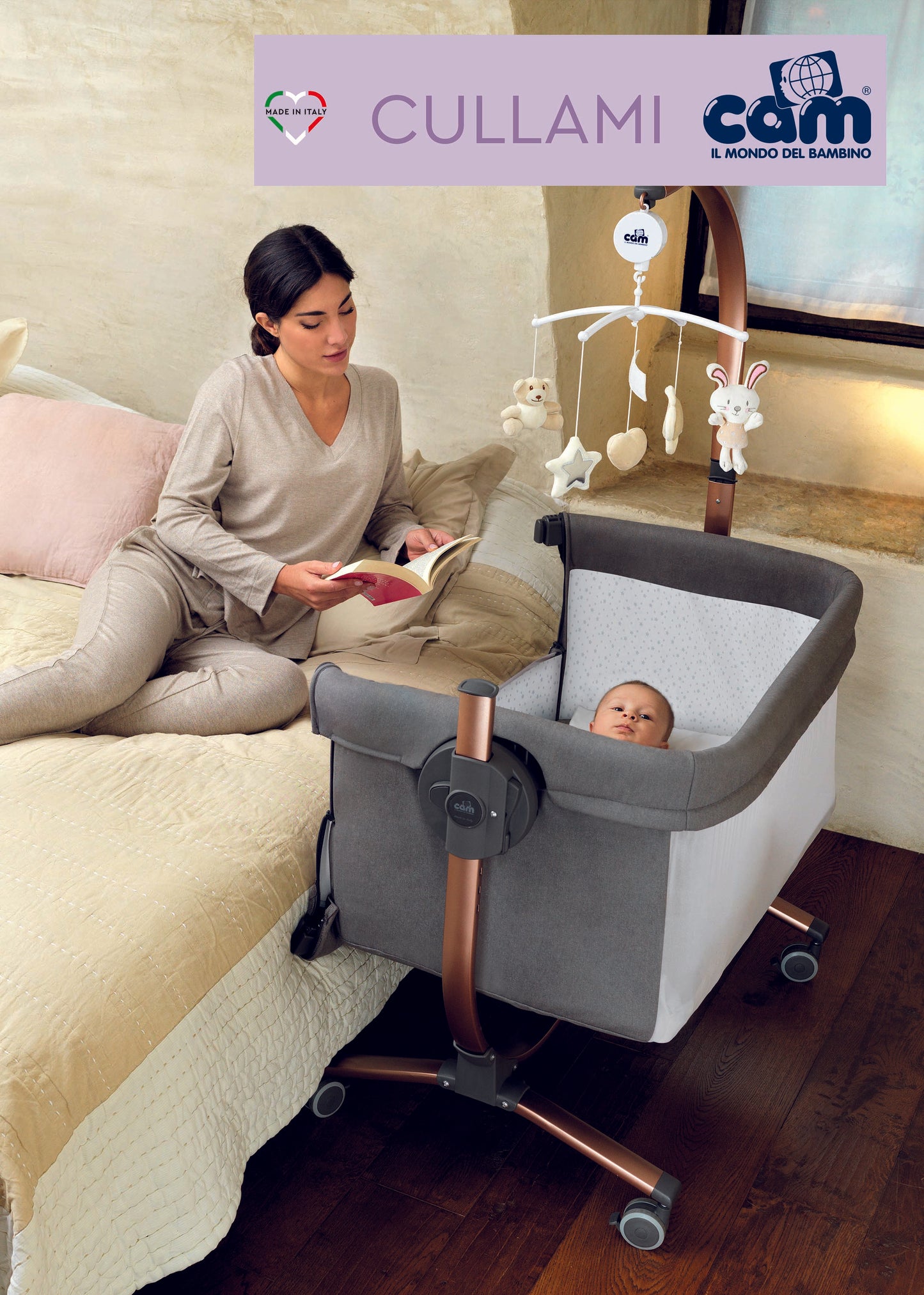 Cullami Co-Sleeper crib with Mobile