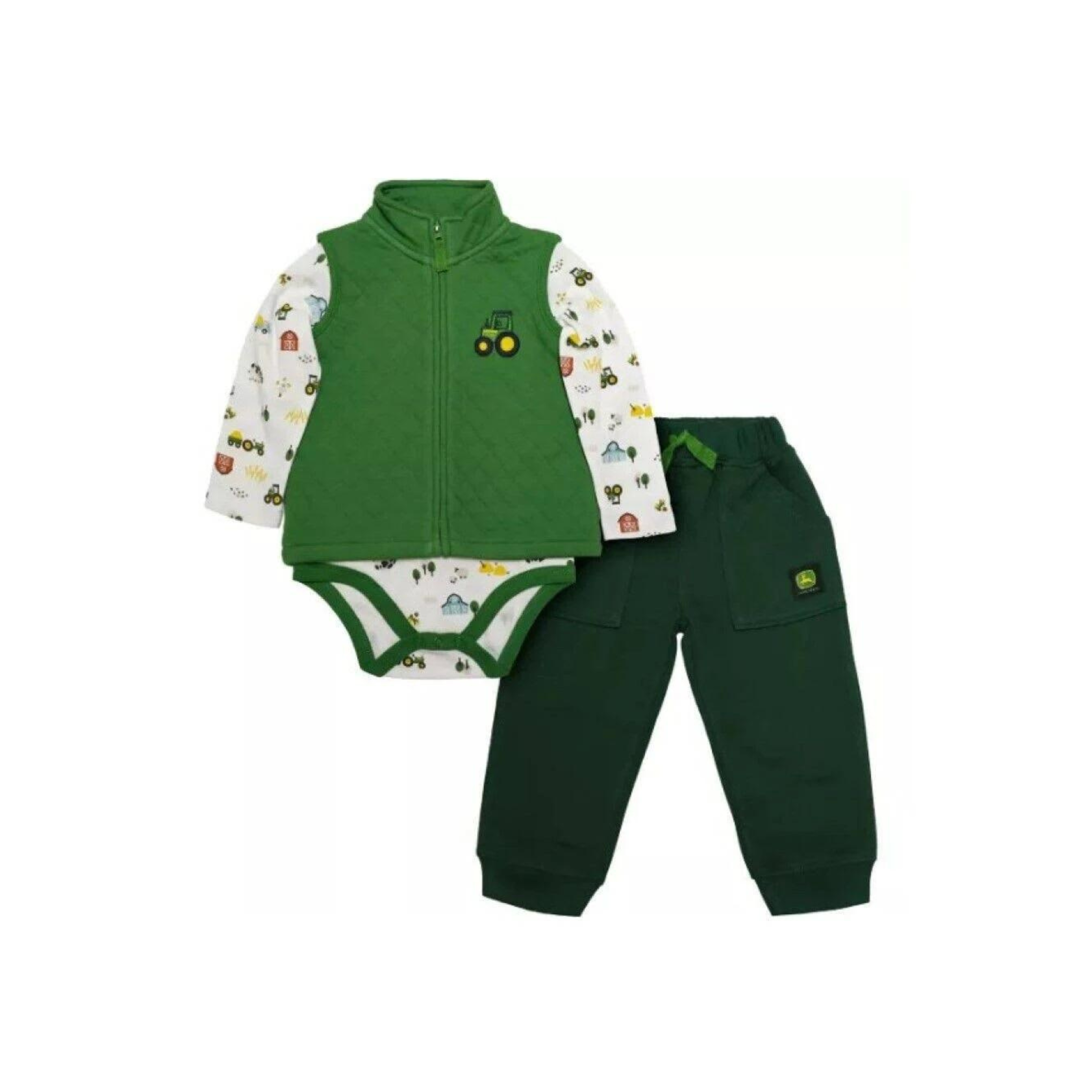 John Deere 'Tractor' - 3 Piece Baby Outfit