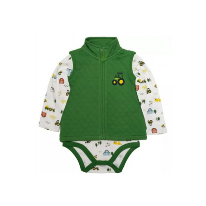 John Deere 'Tractor' - 3 Piece Baby Outfit