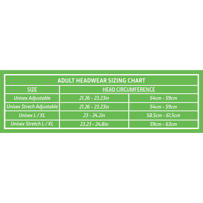 John Deere Adult Cap- Size Chart