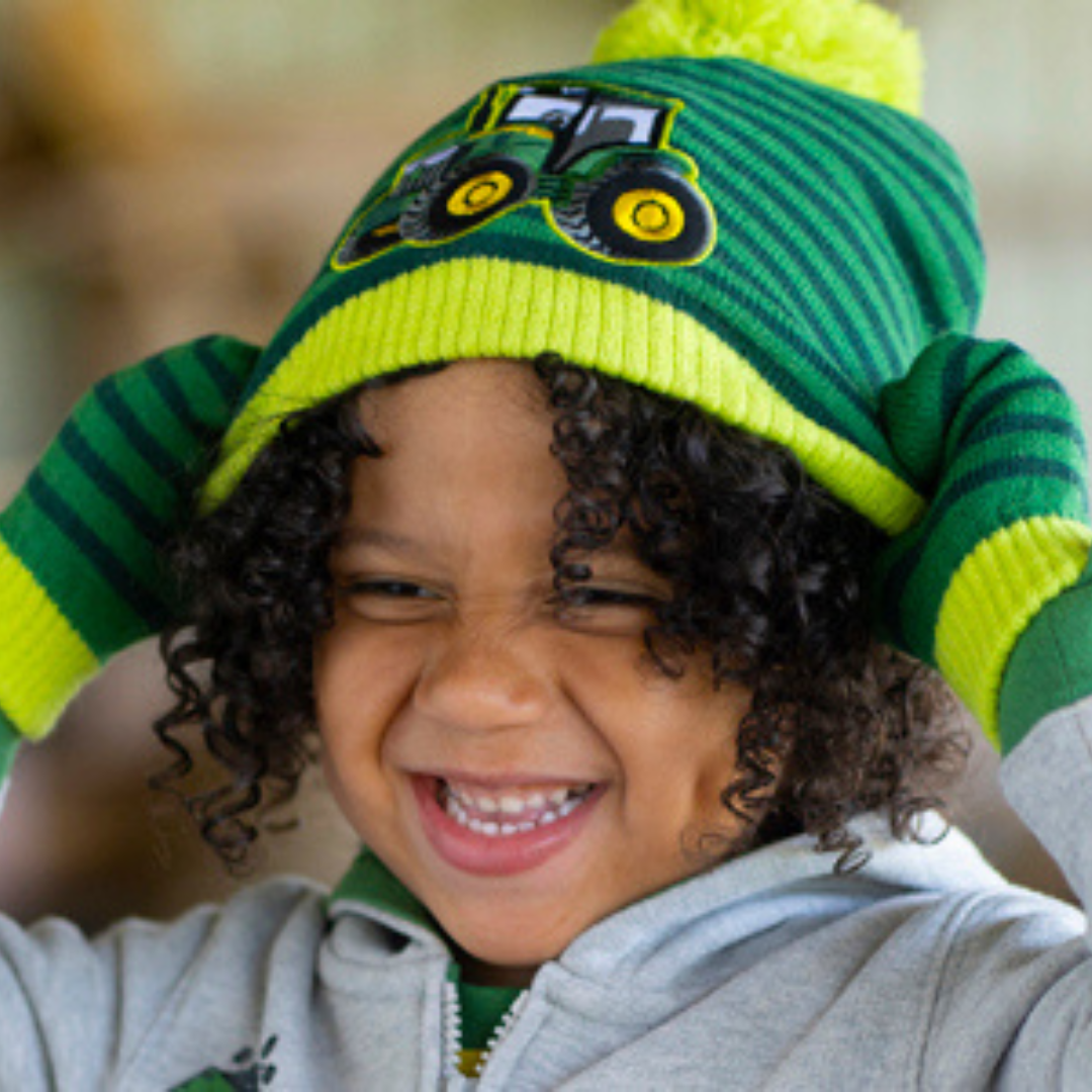 John Deere Beanie and Mitten Set- Toddler