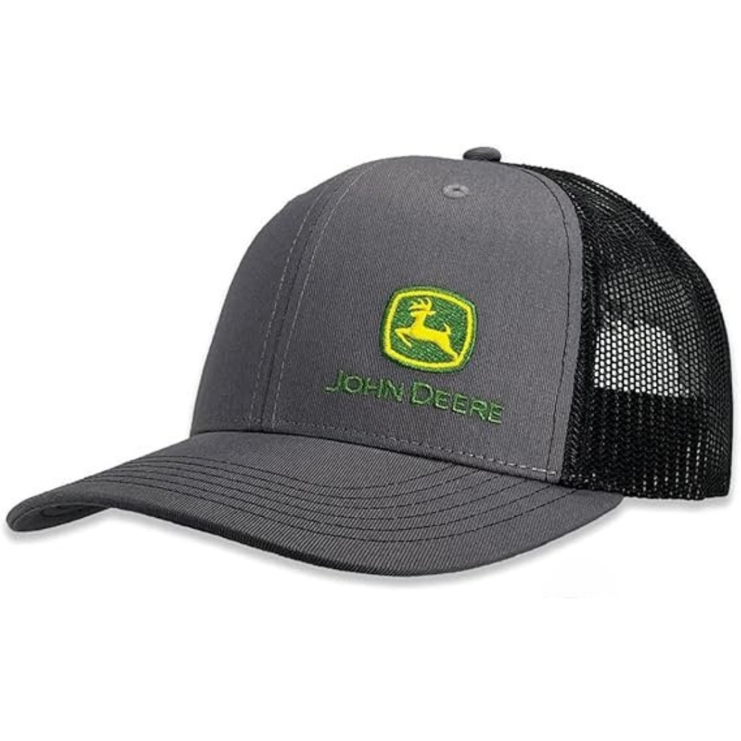John Deere Charcoal Adult Cap