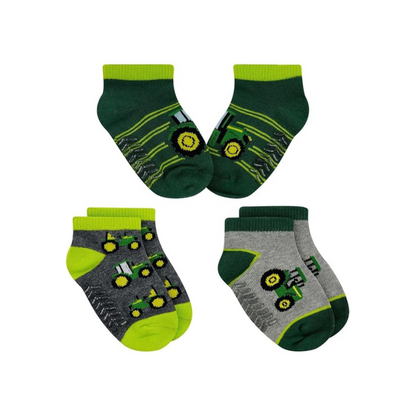 John Deere Kids Cotton Socks- 3 Pack 2-4 Years