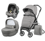 Load image into Gallery viewer, Peg Perego Book SLK Modular 3 in 1 travel system - Includes infant car seat, bassinet, toddler seat, nappy bag, and foot muff. Maneuverable on various surfaces. Available in South Africa with CB Baby.
