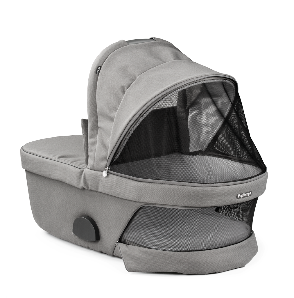 Peg Perego Vivace SLK Modular 4 in 1 travel system - Includes infant car seat, bassinet, toddler stroller seat, nappy bag, foot muff and bassinet stand. Maneuverable on various surfaces. Available in South Africa with CB Baby.