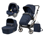 Load image into Gallery viewer, Peg Perego Vivace SLK Modular 4 in 1 travel system - Includes infant car seat, bassinet, toddler stroller seat, nappy bag, foot muff and bassinet stand. Maneuverable on various surfaces. Available in South Africa with CB Baby.
