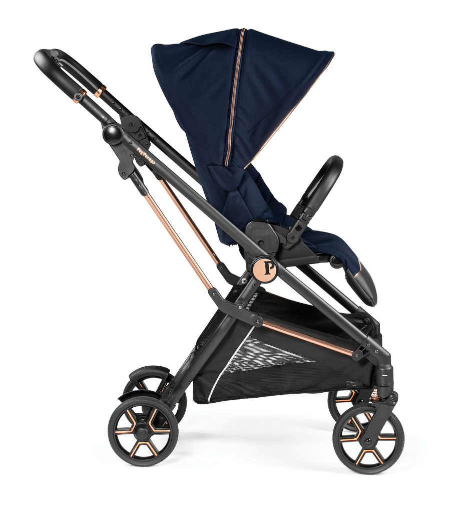 Peg Perego Vivace SLK Modular 4 in 1 travel system - Includes infant car seat, bassinet, toddler stroller seat, nappy bag, foot muff and bassinet stand. Maneuverable on various surfaces. Available in South Africa with CB Baby.