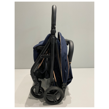 Selfie Stroller - Blue Shine - Folded Side-View