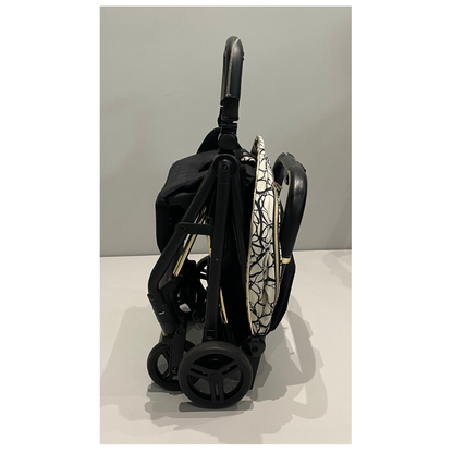 Selfie Stroller - Graphic Gold  - Folded Side-View