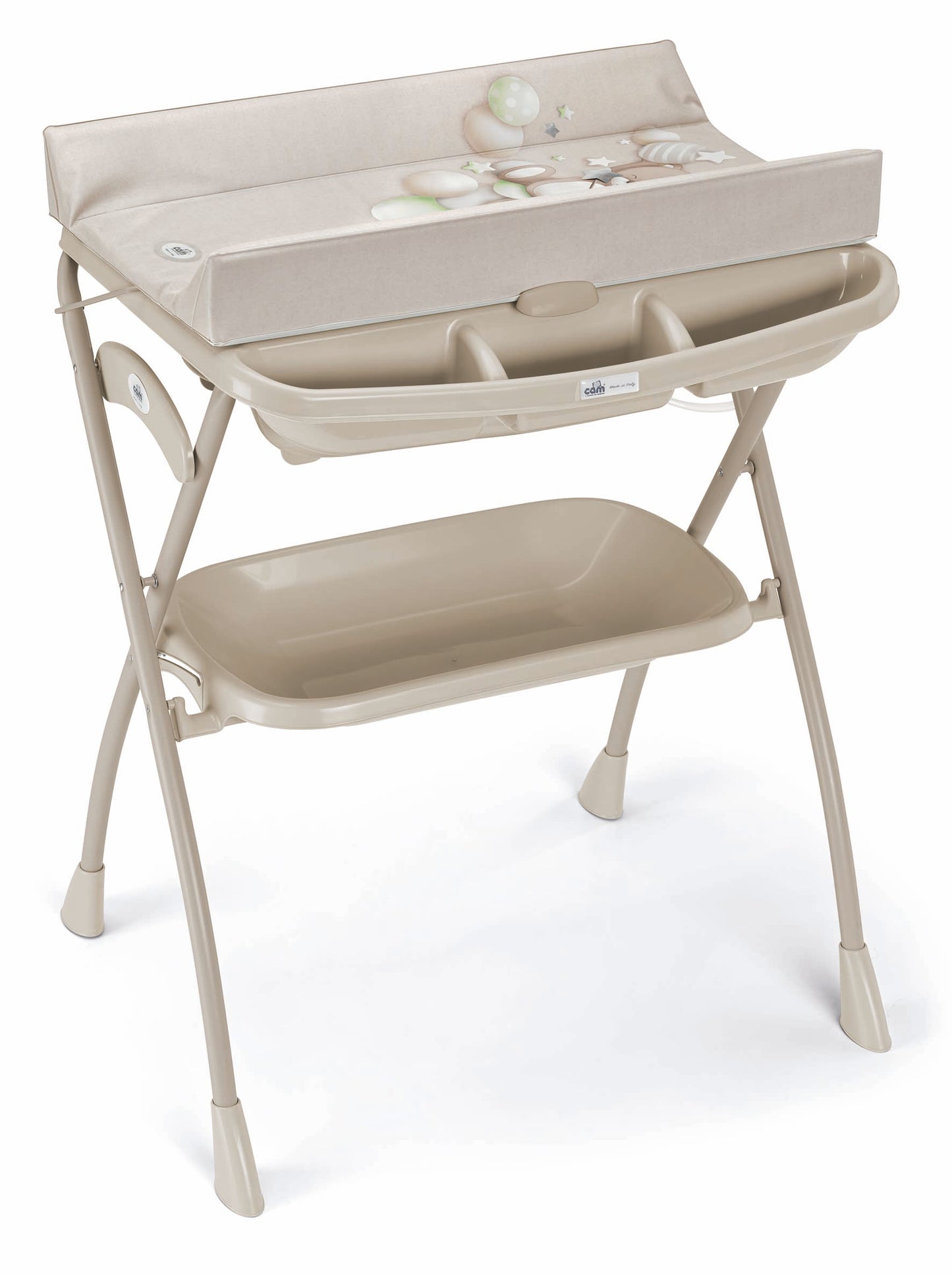 Volare Baby Bath with Changing Station Brown Teddy