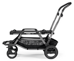 Load image into Gallery viewer, Peg Perego Duette Piroet tandem twin stroller in City Grey color. Includes high-performance frame and two toddler Pop-Up seats with foot muff. Available in South Africa through CB Baby.
