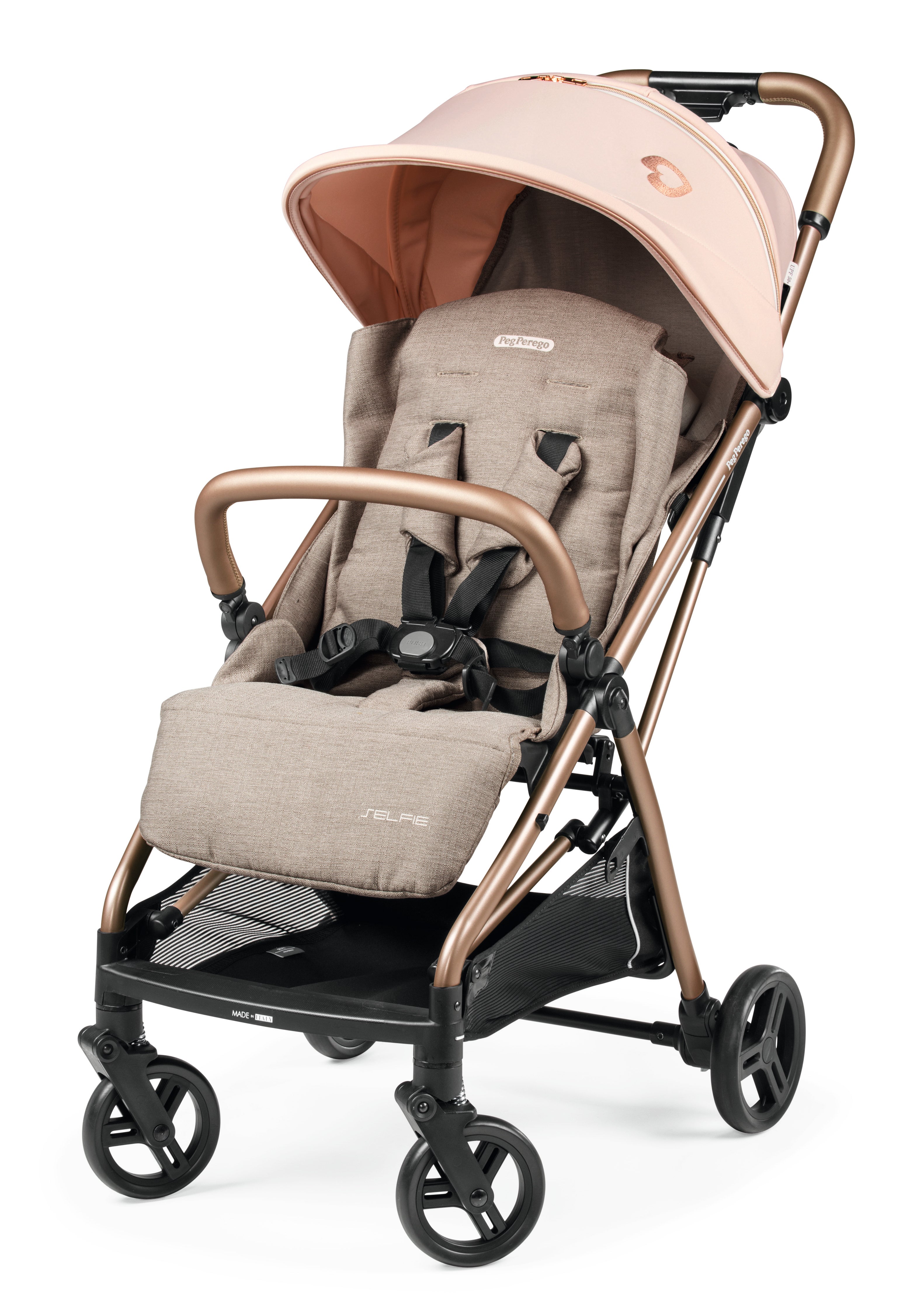 Selfie Stroller Mon Amour Pink - Trendy, Compact, and Lightweight Stroller for Babies. Now available on CB Baby online shop in South Africa.