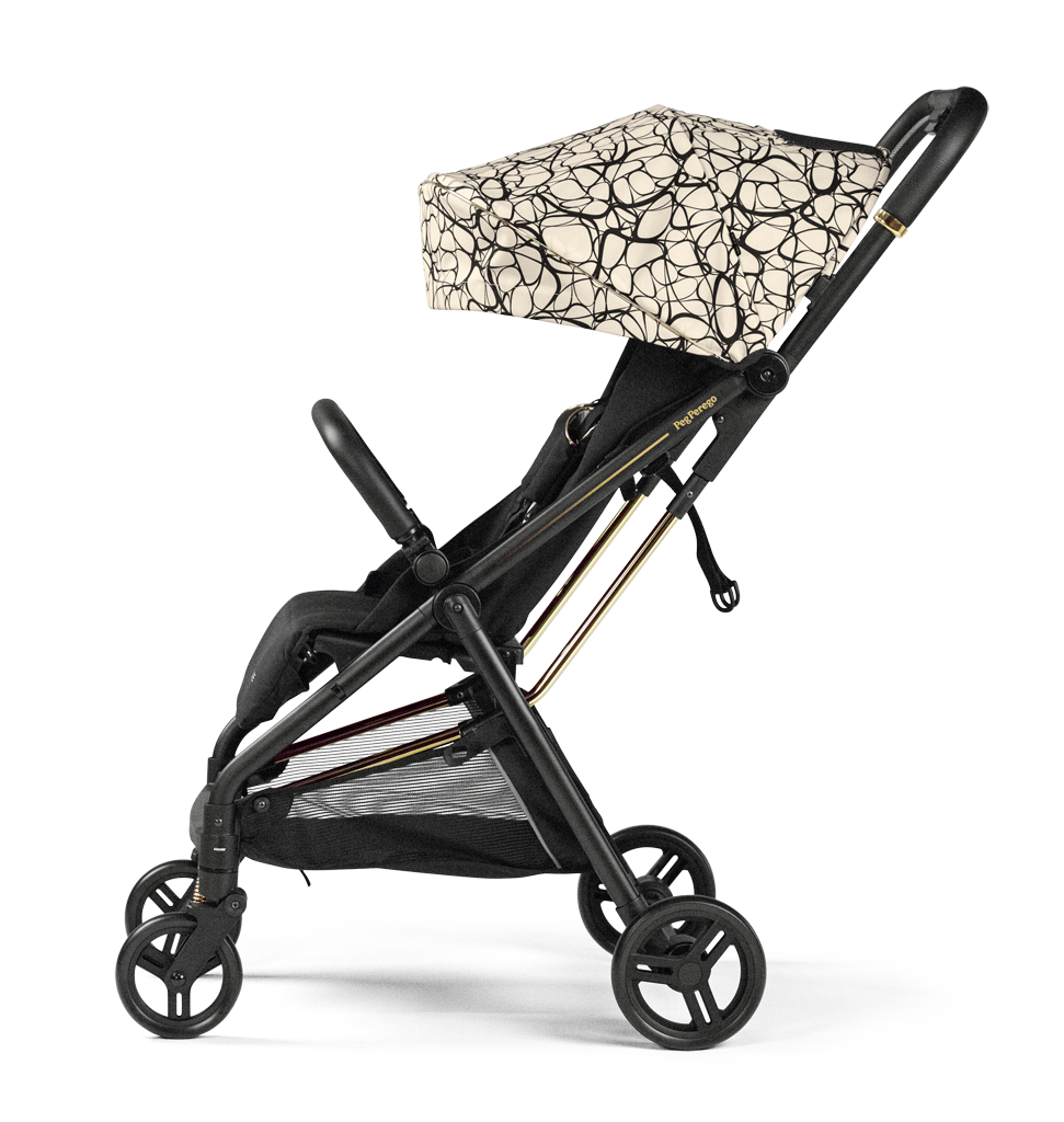 Selfie Stroller Graphic Gold - Trendy, Compact, and Lightweight Stroller for Babies. Now available on CB Baby online shop in South Africa.