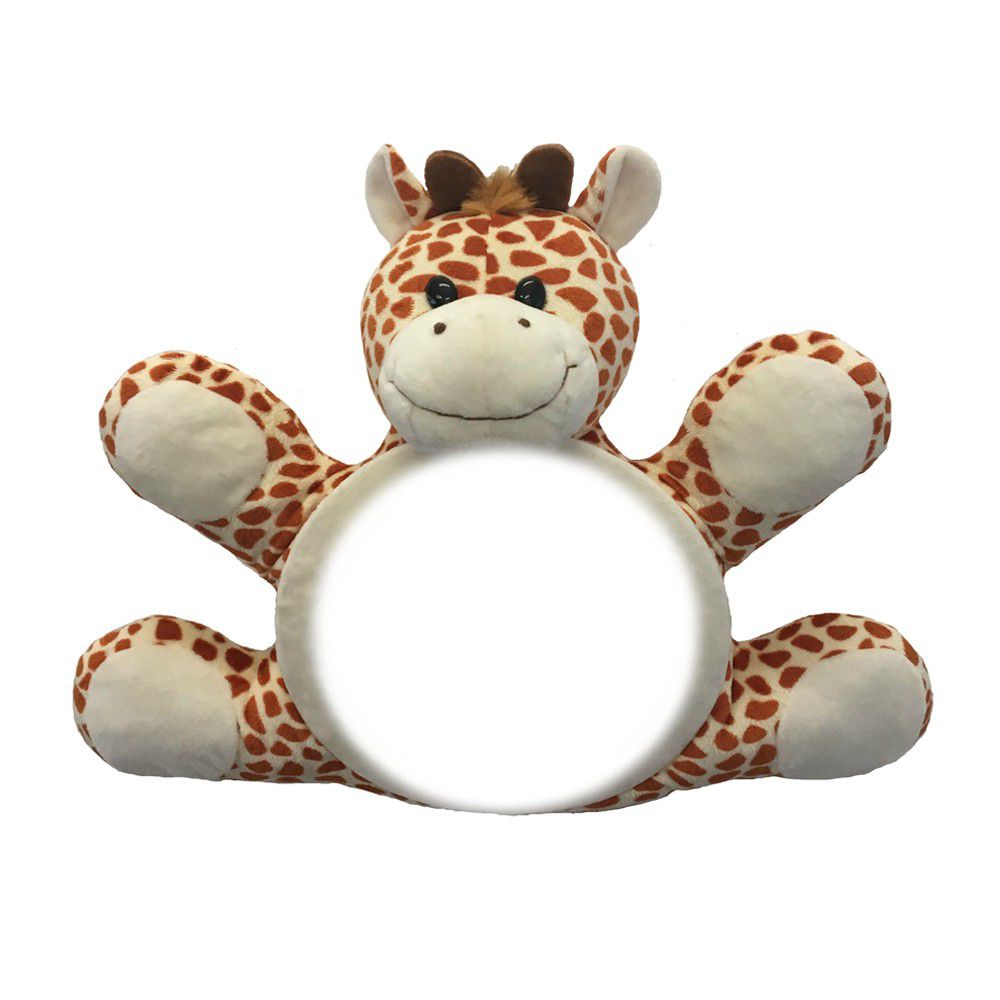 Plush Rearview Giraffe Mirror for Baby Car Seats - Colorful Animal Shapes for Entertainment and Safety - A Carina Baby product in South Africa